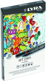 Lyra Hi-Quality Art Pen Çizim Kalemi Seti 10 Renk Metal Kutu - Lyra