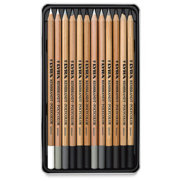 Lyra Rembrandt Polycolor Kuru Boya Kalemi Seti 12 Renk Gri Tonlar Metal Kutu - 2
