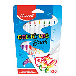 Maped Color'Peps Brush Fırça Uçlu Keçeli Kalem 10'lu (848010) - 1