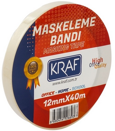 Kraf Maskeleme Bandı 12 mm. - Kraf