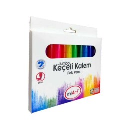 Miart Jumbo Keçeli Kalem 12 Renk - Miart