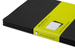 Moleskine Chaier 3'lü Günlük Defter Çizgisiz Cep Boy 9x14 cm. 64 Sayfa Siyah - 2