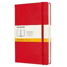 Moleskine LG Sert Kapak Çizgili Defter L Boy 13x21 cm. 400 Sayfa Kızıl Kırmızı - 1