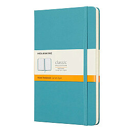 Moleskine Sert Kapak Çizgili Defter L Boy 13x21 cm. 240 Sayfa Mercan Mavi - Moleskine