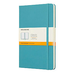 Moleskine Sert Kapak Çizgili Defter L Boy 13x21 cm. 240 Sayfa Mercan Mavi - 1