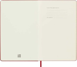 Moleskine Sert Kapak Çizgili Defter L Boy 13x21 cm. 240 Sayfa Kızıl Kırmızı - 5