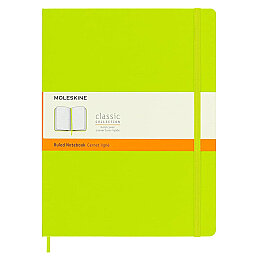 Moleskine Sert Kapak Çizgili Defter XL Boy 19x25 cm. 192 Sayfa Limon Yeşili - Moleskine