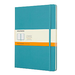 Moleskine Sert Kapak Çizgili Defter XL Boy 19x25 cm. 192 Sayfa Mercan Mavi - 1