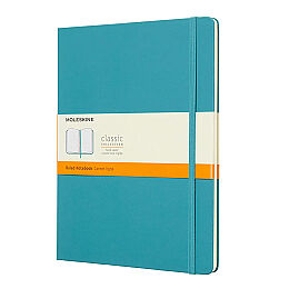 Moleskine Sert Kapak Çizgili Defter XL Boy 19x25 cm. 192 Sayfa Mercan Mavi - 1
