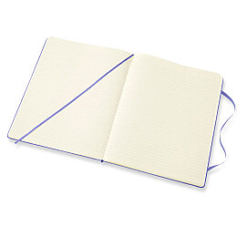 Moleskine Sert Kapak Çizgili Defter XL Boy 19x25 cm. 192 Sayfa Ortanca Mavi - 2
