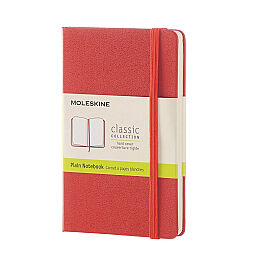 Moleskine Sert Kapak Çizgisiz Defter Cep Boy 9x14 cm. 192 Sayfa Kızıl Kırmızı - 1