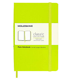 Moleskine Sert Kapak Çizgisiz Defter Cep Boy 9x14 cm. 192 Sayfa Limon Yeşili - Moleskine