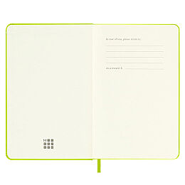 Moleskine Sert Kapak Çizgisiz Defter Cep Boy 9x14 cm. 192 Sayfa Limon Yeşili - 4