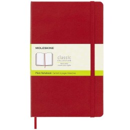 Moleskine Sert Kapak Çizgisiz Defter L Boy 13x21 cm. 240 Sayfa Kızıl Kırmızı - 1