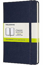 Moleskine Sert Kapak Çizgisiz Defter M Boy 11.5x18 cm. 208 Sayfa Safir Mavi - Moleskine