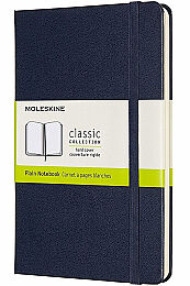 Moleskine Sert Kapak Çizgisiz Defter M Boy 11.5x18 cm. 208 Sayfa Safir Mavi - 1