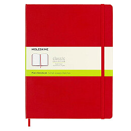 Moleskine Sert Kapak Çizgisiz Defter XL Boy 19x25 cm. 192 Sayfa Kızıl Kırmızı - Moleskine