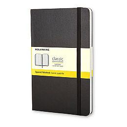 Moleskine Sert Kapak Kareli Defter Cep Boy 9x14 cm. 192 Sayfa Siyah - 1