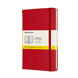Moleskine Sert Kapak Kareli Defter M Boy 11.5x18 cm. 208 Sayfa Kızıl Kırmızı - Moleskine