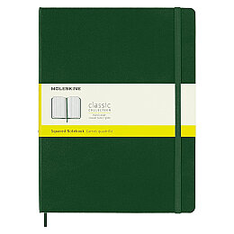 Moleskine Sert Kapak Kareli Defter XL Boy 19x25 cm. 192 Sayfa Mersin Yeşili - Moleskine