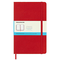 Moleskine Sert Kapak Noktalı Defter L Boy 13x21 cm. 192 Sayfa Kızıl Kırmızı - 1