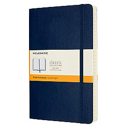 Moleskine Yumuşak Kapak Çizgili Defter L Boy 13x21 cm. 400 Sayfa Safir Mavi - 1