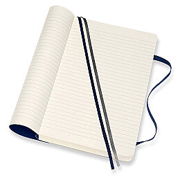 Moleskine Yumuşak Kapak Çizgili Defter L Boy 13x21 cm. 400 Sayfa Safir Mavi - 2