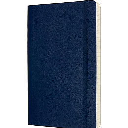 Moleskine Yumuşak Kapak Çizgili Defter L Boy 13x21 cm. 400 Sayfa Safir Mavi - 3