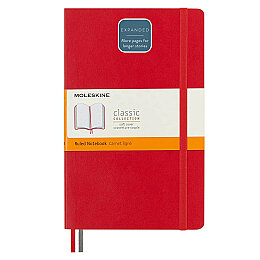 Moleskine Yumuşak Kapak Çizgisiz Defter L Boy 13x21 cm. 400 Sayfa Kızıl Kırmızı - Moleskine