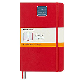 Moleskine Yumuşak Kapak Çizgisiz Defter L Boy 13x21 cm. 400 Sayfa Kızıl Kırmızı - 1