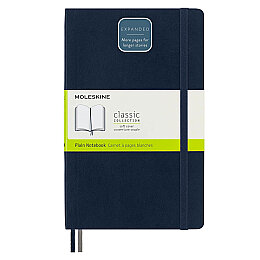 Moleskine Yumuşak Kapak Çizgisiz Defter L Boy 13x21 cm. 400 Sayfa Safir Mavi - Moleskine