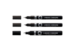 Molotow Liquid Chrome Ayna Efektli Krom Marker Kalem Seti 3'lü 1-2-4 mm. - Molotow