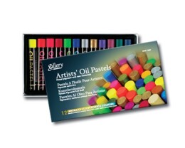 Mungyo Gallery Yağlı (Oil) Pastel Boya Seti Metalik ve Neon Renkler 12 Renk - Mungyo