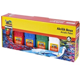 Nova Color Akrilik Boya Seti 6 Renk x 100 gr. - Nova Color