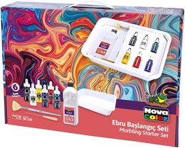 Nova Color Ebru Başlangıç Seti 6 Renk - Nova Color
