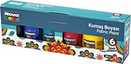 Nova Color Kumaş Boyası Seti 6 Renk x 30 ml. - Nova Color