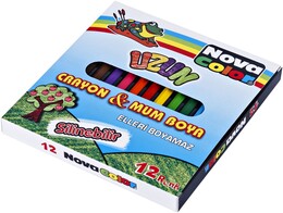 Nova Color Mum Boya 12 Renk Uzun - Nova Color