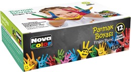 Nova Color Parmak Boyası 12 Renk x 25 ml. - Nova Color