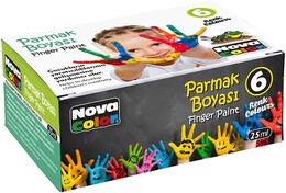 Nova Color Parmak Boyası 6 Renk x 25 ml. - Nova Color