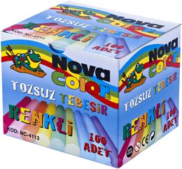Nova Color Tozsuz Tebeşir Renkli 100'lü - 1