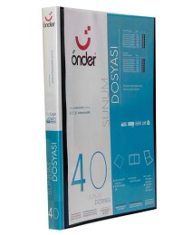 Önder Sunum Dosyası Önü Cepli A4 40'Lı Siyah - Önder