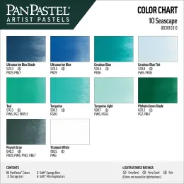 PanPastel Ultra Soft Pastel Boya Seti 10 Renk Seascape Set - 3