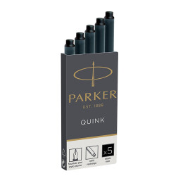 Parker Quink Dolma Kalem Kartuşu 5'li Uzun SİYAH - Parker