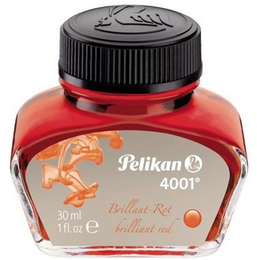 Pelikan 4001 Dolma Kalem Mürekkebi 30 ml. KIRMIZI - Pelikan