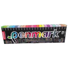 Penmark Fosforlu Kalem Seti 24 Renk Set Süper Kutu - Penmark