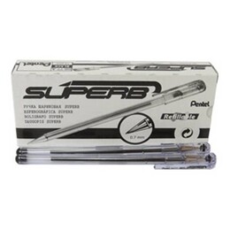 Pentel BK77 Yağ Bazlı Roller Tükenmez Kalem SİYAH 12'li Kutu - Pentel