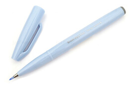 Pentel Fude Touch Brush Sign Pen Fırça Uçlu Kalem GRAY BLUE - Pentel