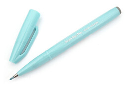 Pentel Fude Touch Brush Sign Pen Fırça Uçlu Kalem PALE BLUE - Pentel