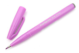 Pentel Fude Touch Brush Sign Pen Fırça Uçlu Kalem PINK PURPLE - Pentel