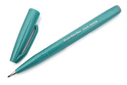 Pentel Fude Touch Brush Sign Pen Fırça Uçlu Kalem TURQUOISE GREEN - Pentel